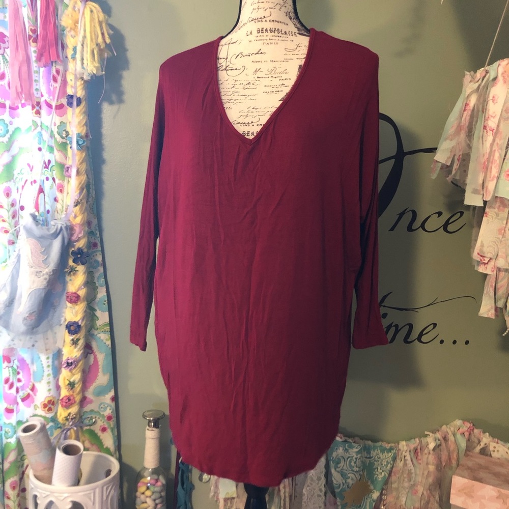 Corner Clothing deep red tunic size medium